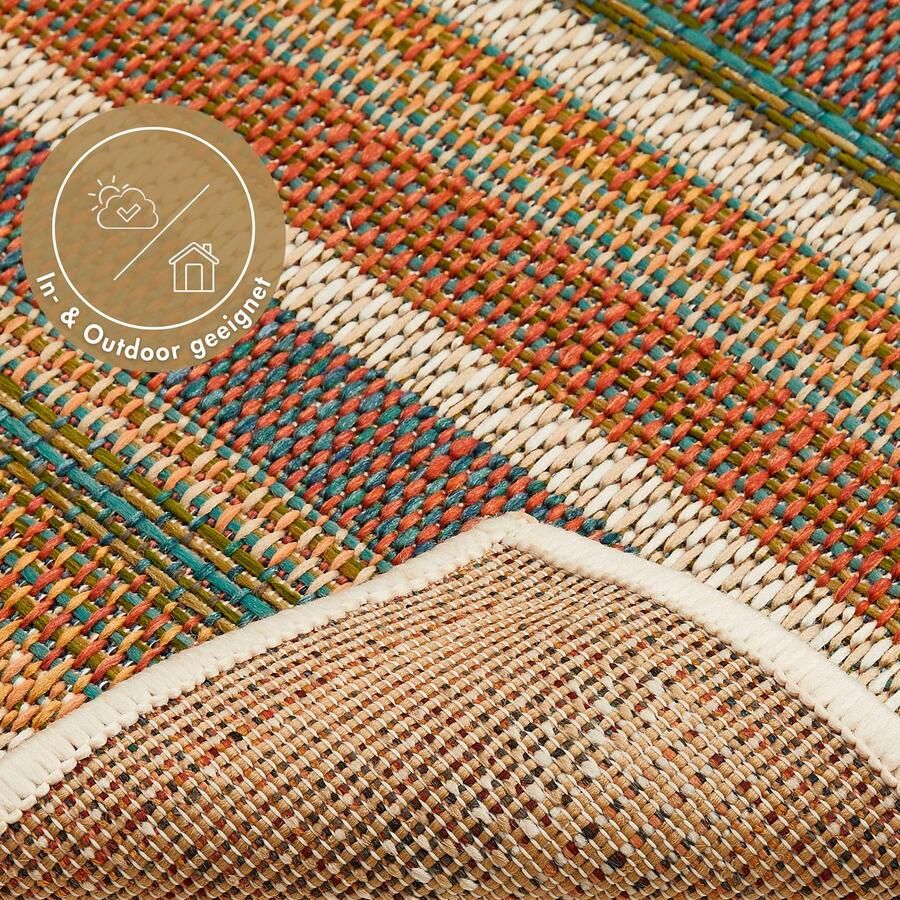 Andiamo Vloerkleed Sedona strepen Vlakweefsel gestreept geschikt voor binnen en buiten