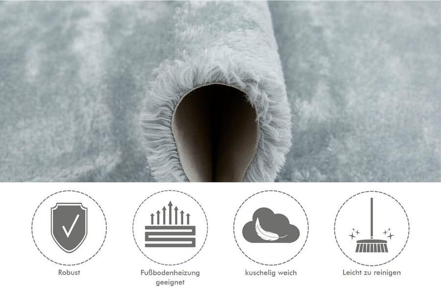 Andiamo Zitkussen lam-imitatiebont rond ø 40 cm ook als set van 4 - Foto 6