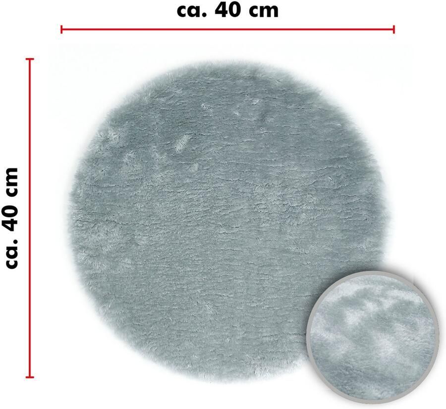 Andiamo Zitkussen lam-imitatiebont rond ø 40 cm ook als set van 4 - Foto 2