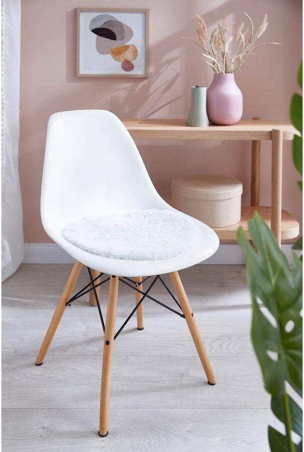 Andiamo Zitkussen lam-imitatiebont rond ø 40 cm ook als set van 4 - Foto 3