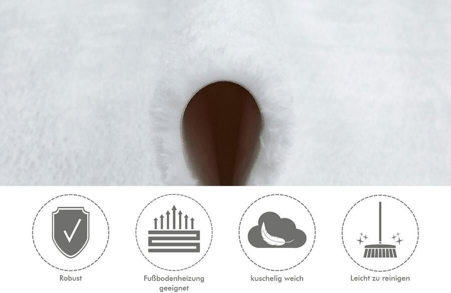 Andiamo Zitkussen lam-imitatiebont rond ø 40 cm ook als set van 4 - Foto 6