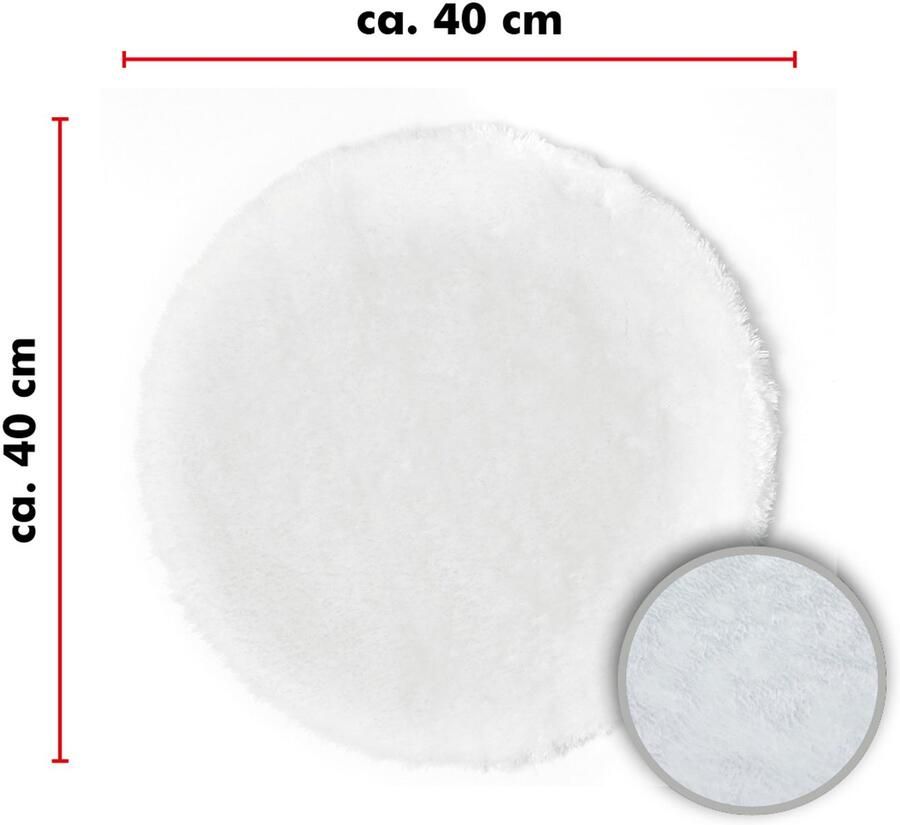 Andiamo Zitkussen lam-imitatiebont rond ø 40 cm ook als set van 4 - Foto 2