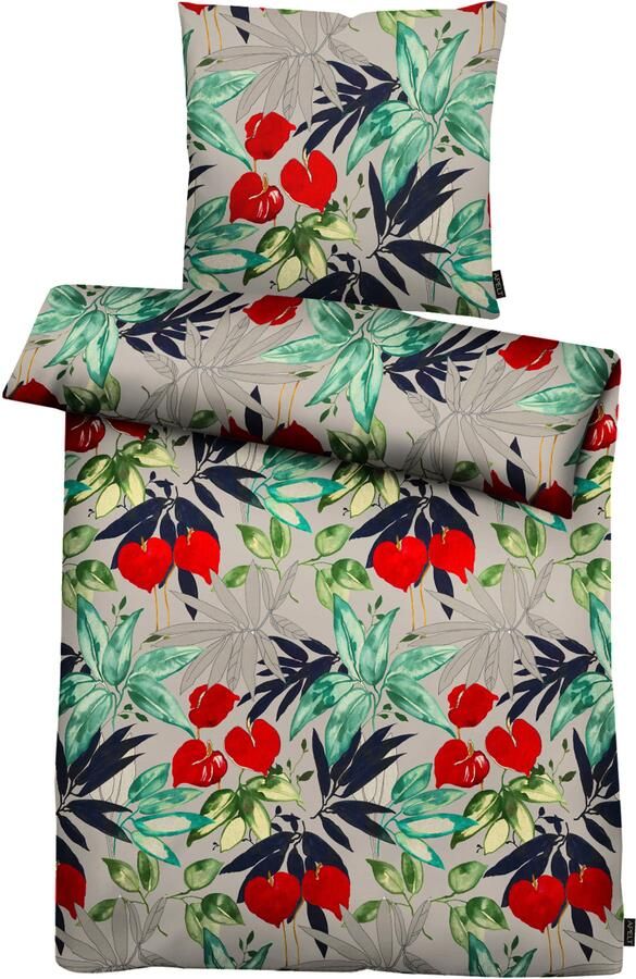 APELT Beddengoed Anabel exclusief zomer beddengoed handgeschilderde anthuriumbladeren - Foto 2