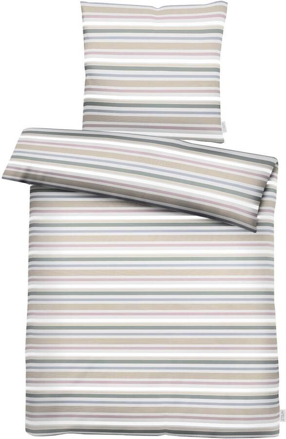 APELT Beddengoed Geo GOTS Streepbeddengoed (2-delig) - Foto 3