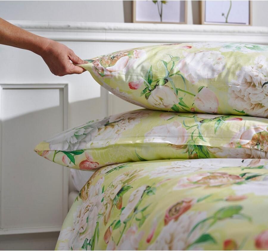 APELT Omkeerbaar beddengoed Sarah elegante pioenrozen en rozenblaadjes exclusieve zomer beddengoed