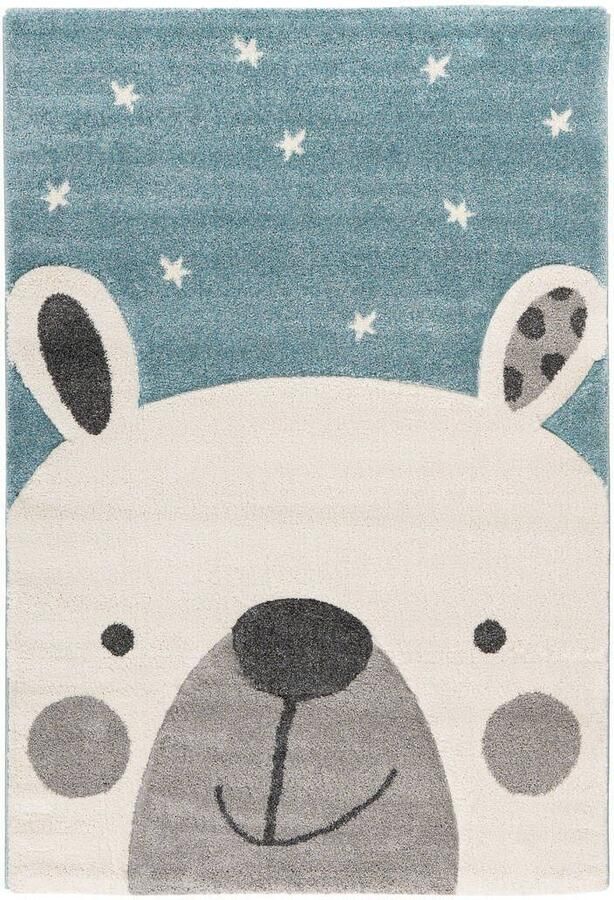 Lalee Amigo Vloerkleed- Vloer kleed Beer Sterren- Tapijt Karpet 120x170 – Blauw - Foto 6