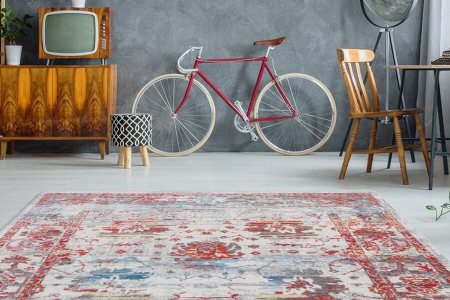 ARTE ESPINA Vloerkleed Antigua 100 Franjes tapijt in vintage-ontwerp schitterend kleurenspel - Foto 3