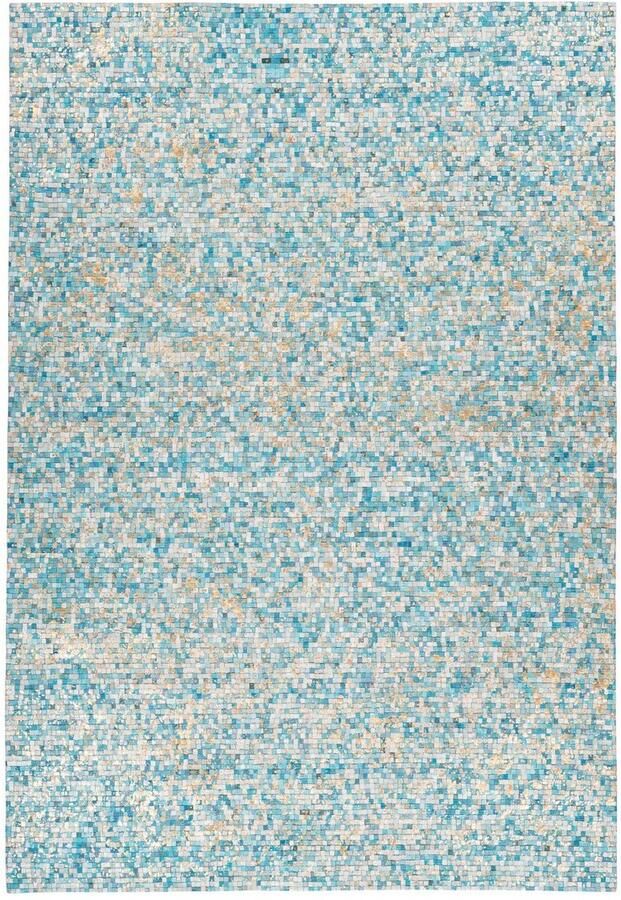 ARTE ESPINA Vloerkleed Finish 100 natuurlijk lederen tapijt met glanzende metallic kleur rug van vilt - Foto 1