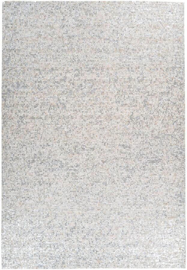 ARTE ESPINA Vloerkleed Finish 100 natuurlijk lederen tapijt met glanzende metallic kleur rug van vilt