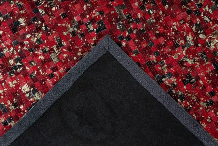 ARTE ESPINA Vloerkleed Finish 100 natuurlijk lederen tapijt met glanzende metallic kleur rug van vilt - Foto 3