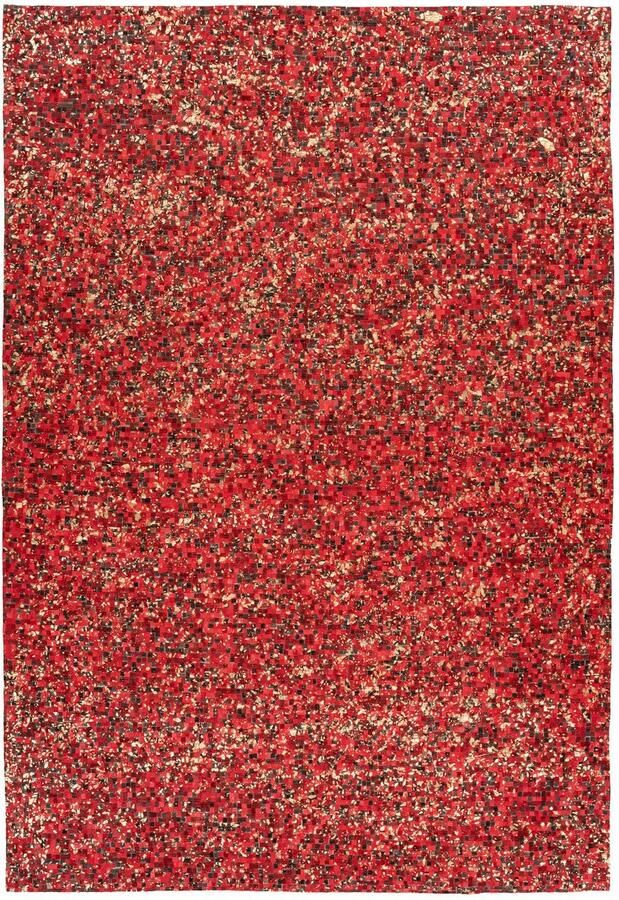 ARTE ESPINA Vloerkleed Finish 100 natuurlijk lederen tapijt met glanzende metallic kleur rug van vilt