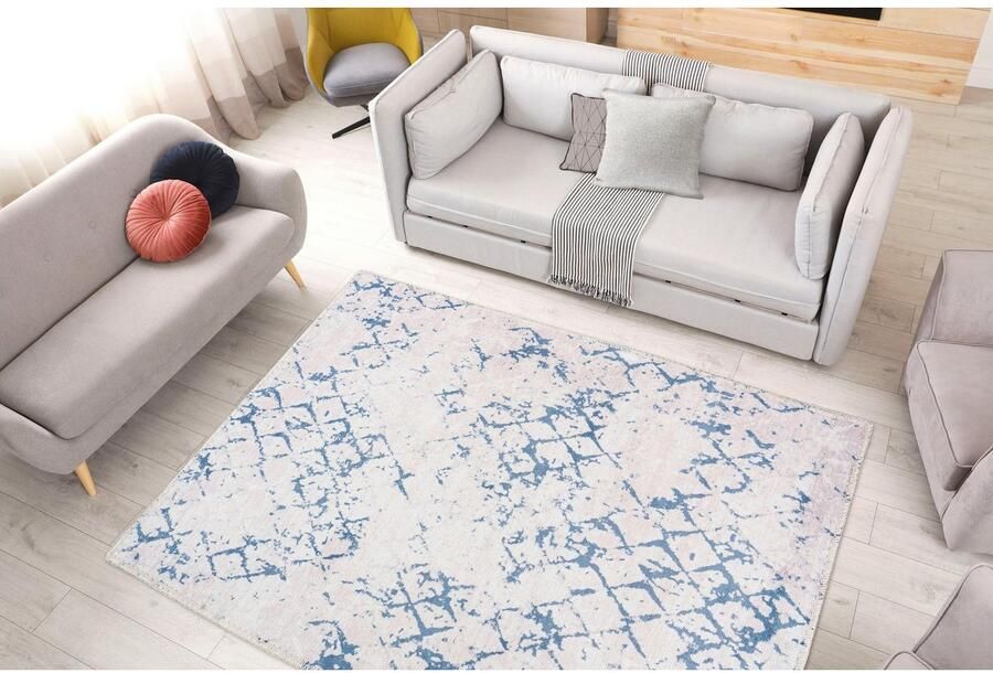 Arte Espina Peron 160 x 230 cm Vloerkleed Wit Blauw