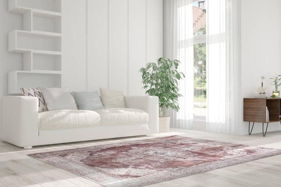 My home Vloerkleed Rayan Oriëntaals design vintage korte pool vloerkleed met randdessin - Foto 8