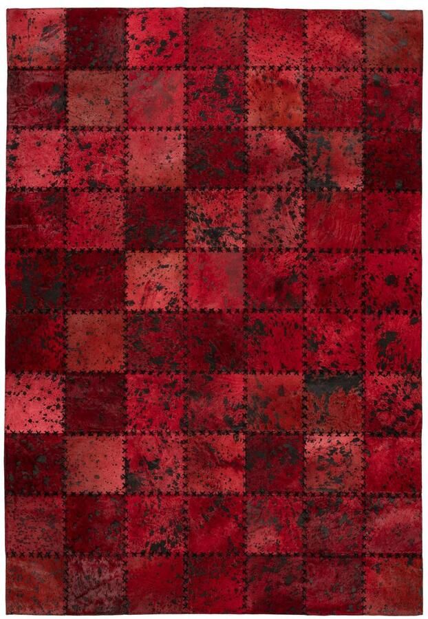 ARTE ESPINA Vloerkleed Voila 100 handgenaaid vlakpolig tapijt in patchwork-ontwerp.