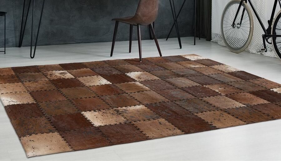 ARTE ESPINA Vloerkleed Voila 100 handgenaaid vlakpolig tapijt in patchwork-ontwerp. - Foto 3