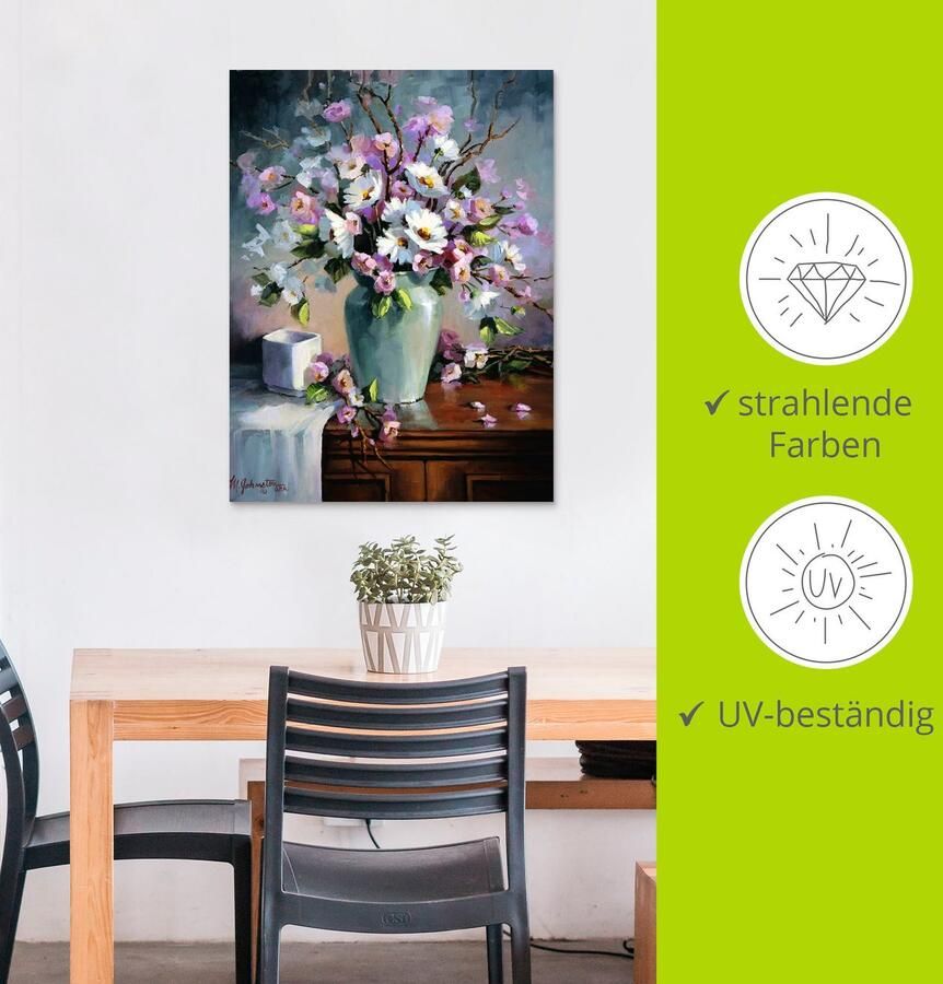 Artland Aluminium dibond print Appel en kersenbloesem geschikt voor binnen en buiten buitenafbeelding - Foto 2