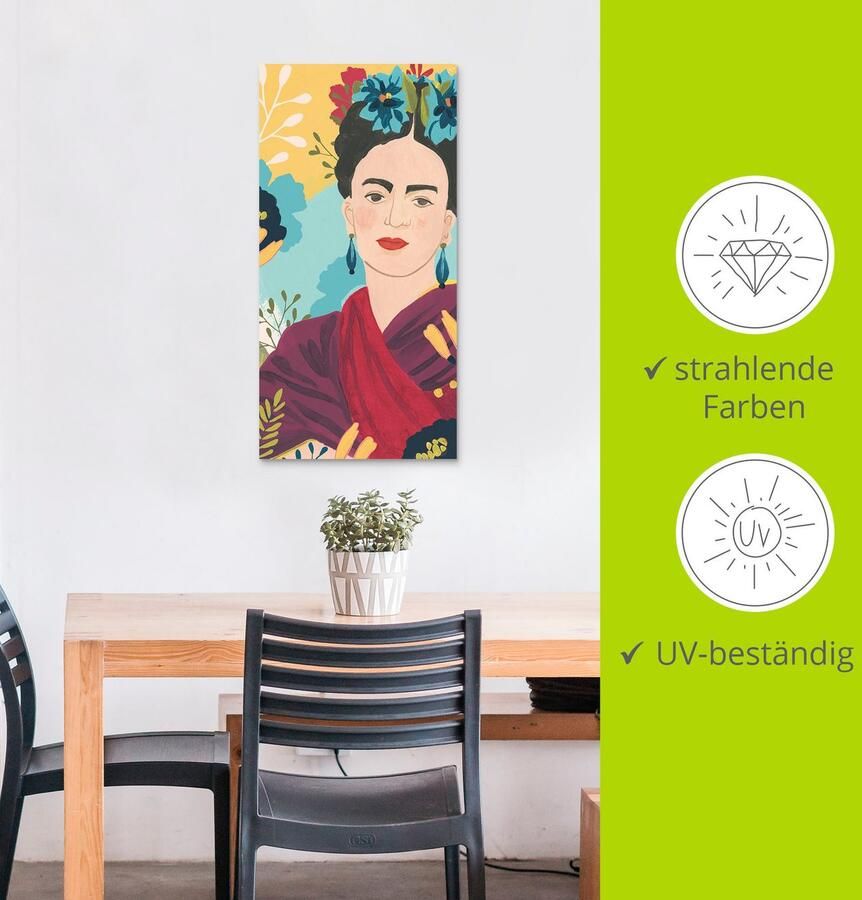 Artland Aluminium dibond print Frida's tuin collectie B geschikt voor binnen en buiten buitenafbeelding - Foto 3