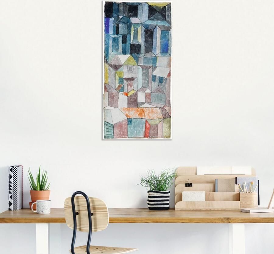 Artland Aluminium dibond print Stad die oprijst zich verduisterend. geschikt voor binnen en buiten buitenafbeelding - Foto 6