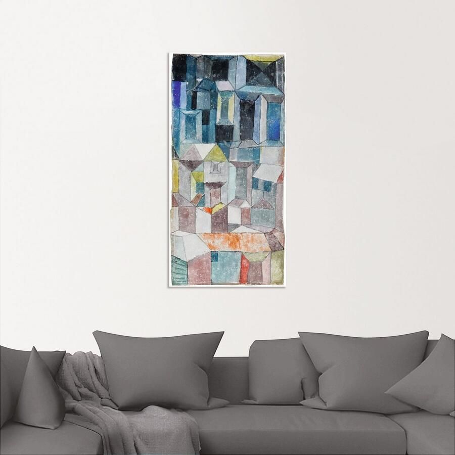 Artland Aluminium dibond print Stad die oprijst zich verduisterend. geschikt voor binnen en buiten buitenafbeelding - Foto 2