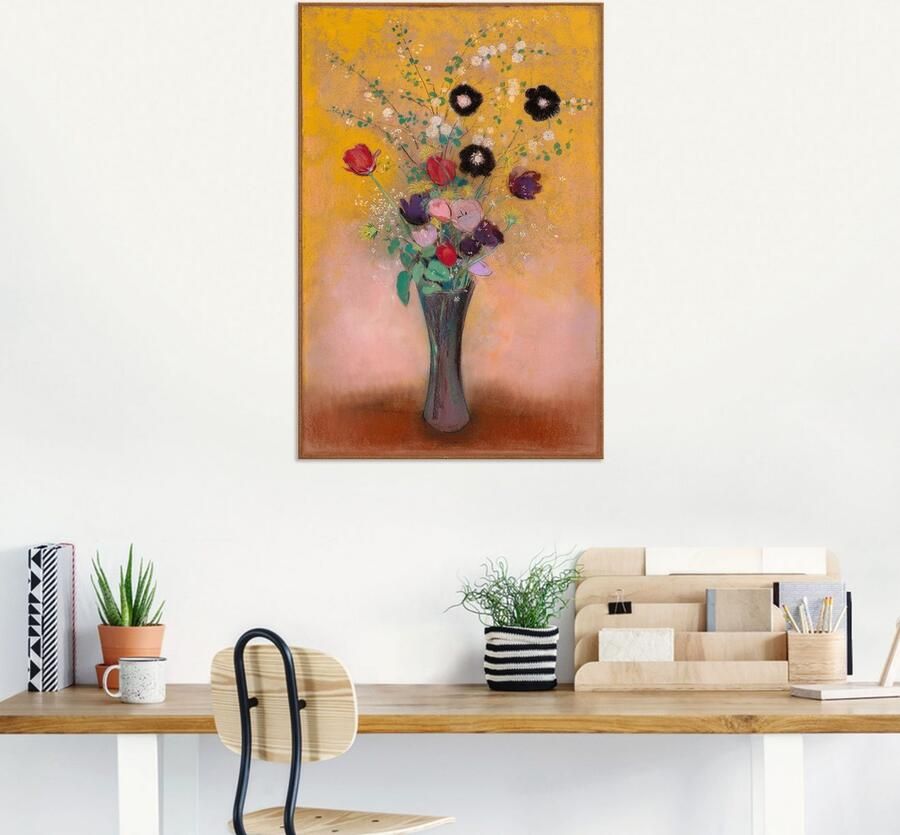 Artland Aluminium dibond print Vaas met bloemen. 1916 geschikt voor binnen en buiten buitenafbeelding - Foto 6