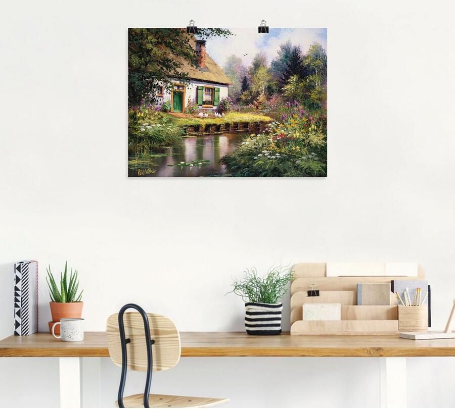 Artland Artprint Aan de beek als artprint op linnen poster in verschillende formaten maten - Foto 5