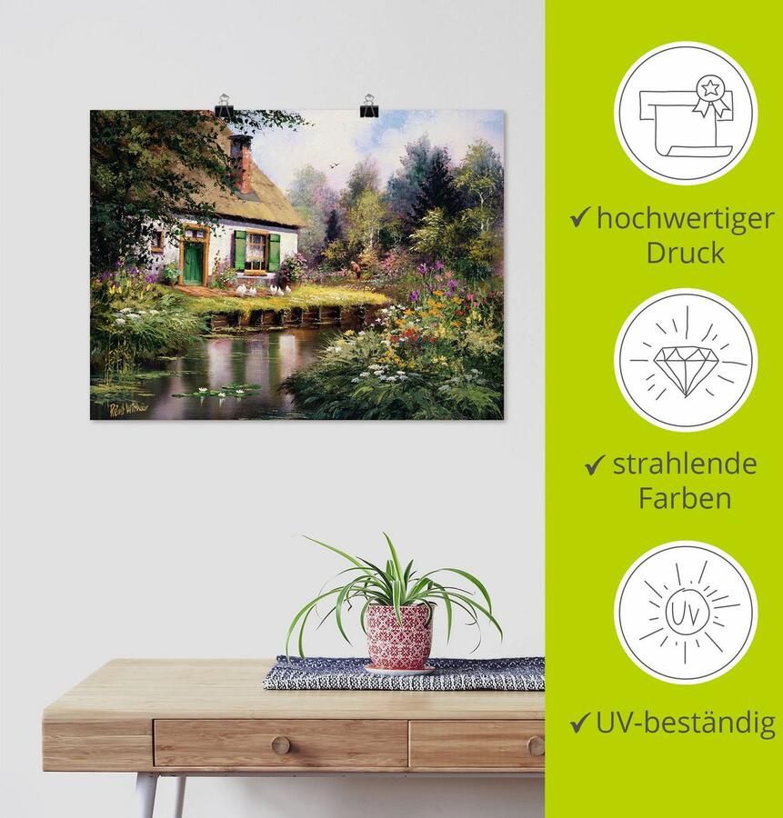 Artland Artprint Aan de beek als artprint op linnen poster in verschillende formaten maten - Foto 4