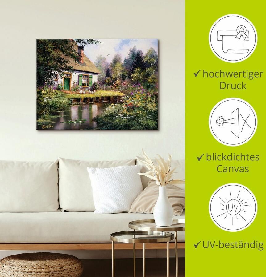 Artland Artprint Aan de beek als artprint op linnen poster in verschillende formaten maten - Foto 3