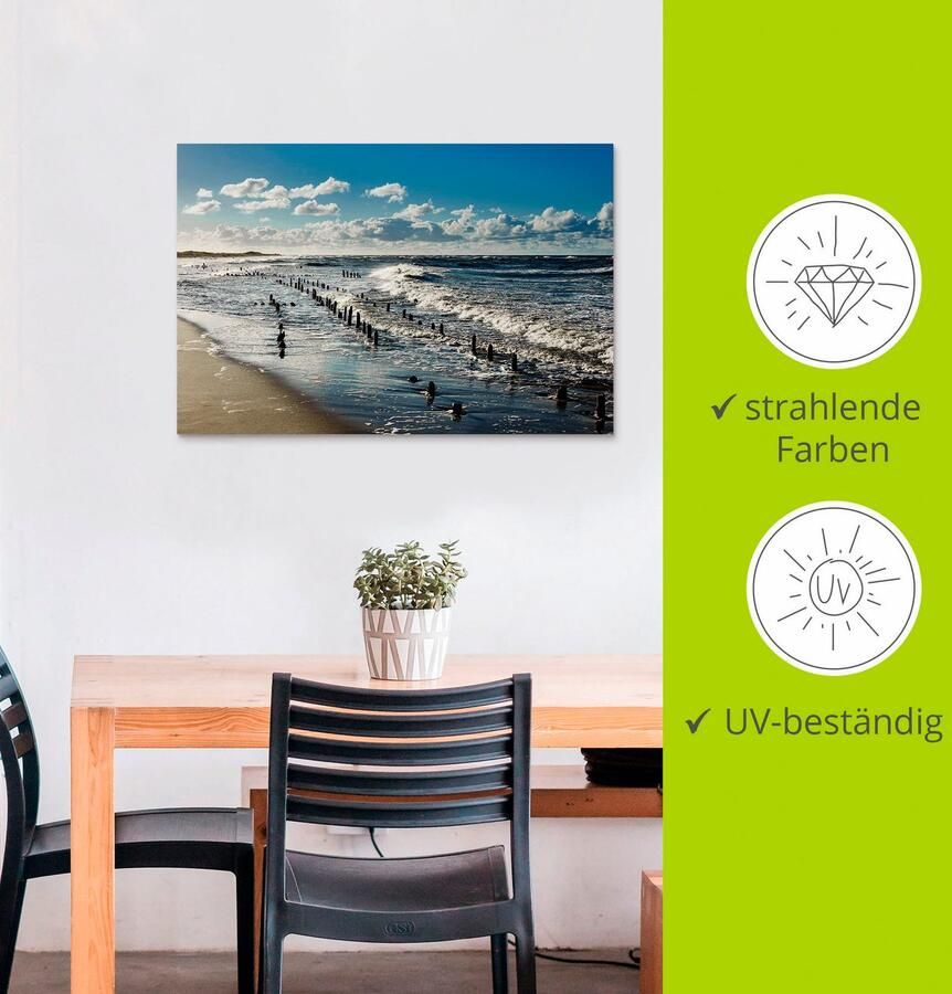 Artland Artprint Aan de kust van de Oostzee als artprint van aluminium artprint voor buiten artprint op linnen in verschillende maten - Foto 3