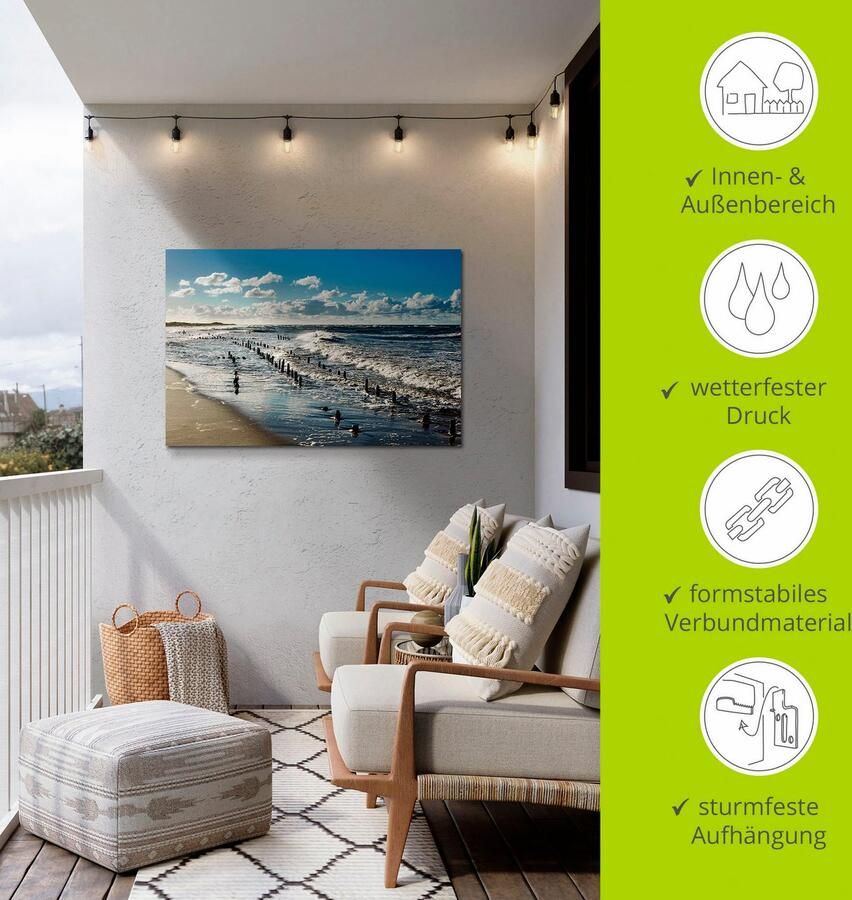 Artland Artprint Aan de kust van de Oostzee als artprint van aluminium artprint voor buiten artprint op linnen in verschillende maten - Foto 4