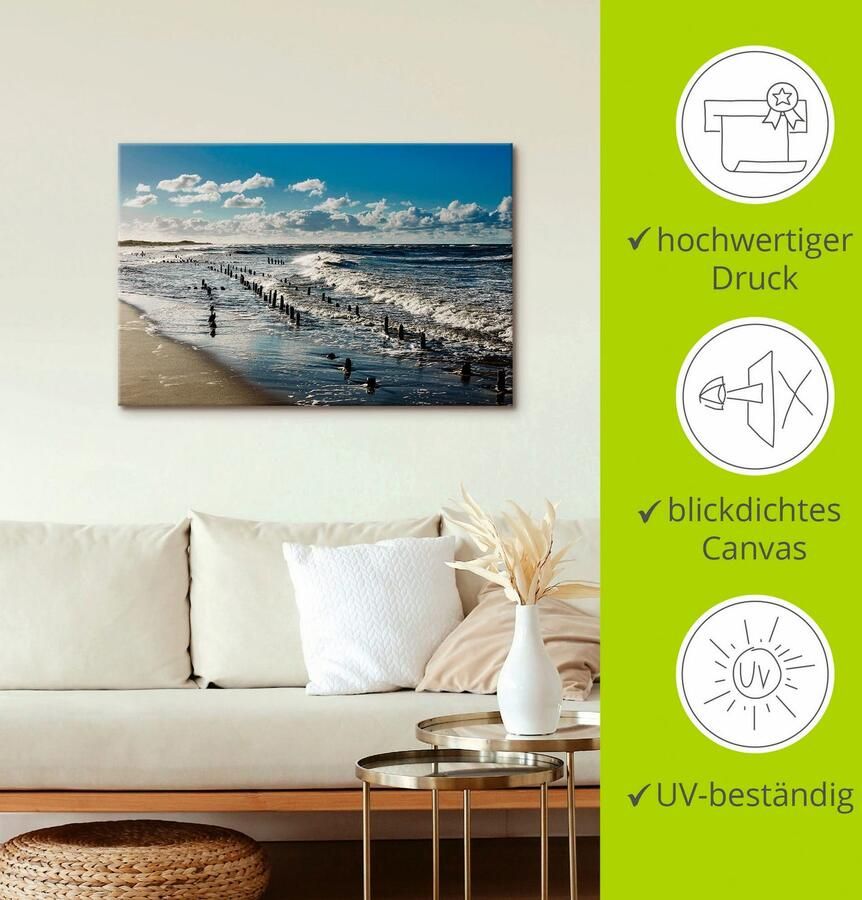 Artland Artprint Aan de kust van de Oostzee als artprint van aluminium artprint voor buiten artprint op linnen in verschillende maten - Foto 2