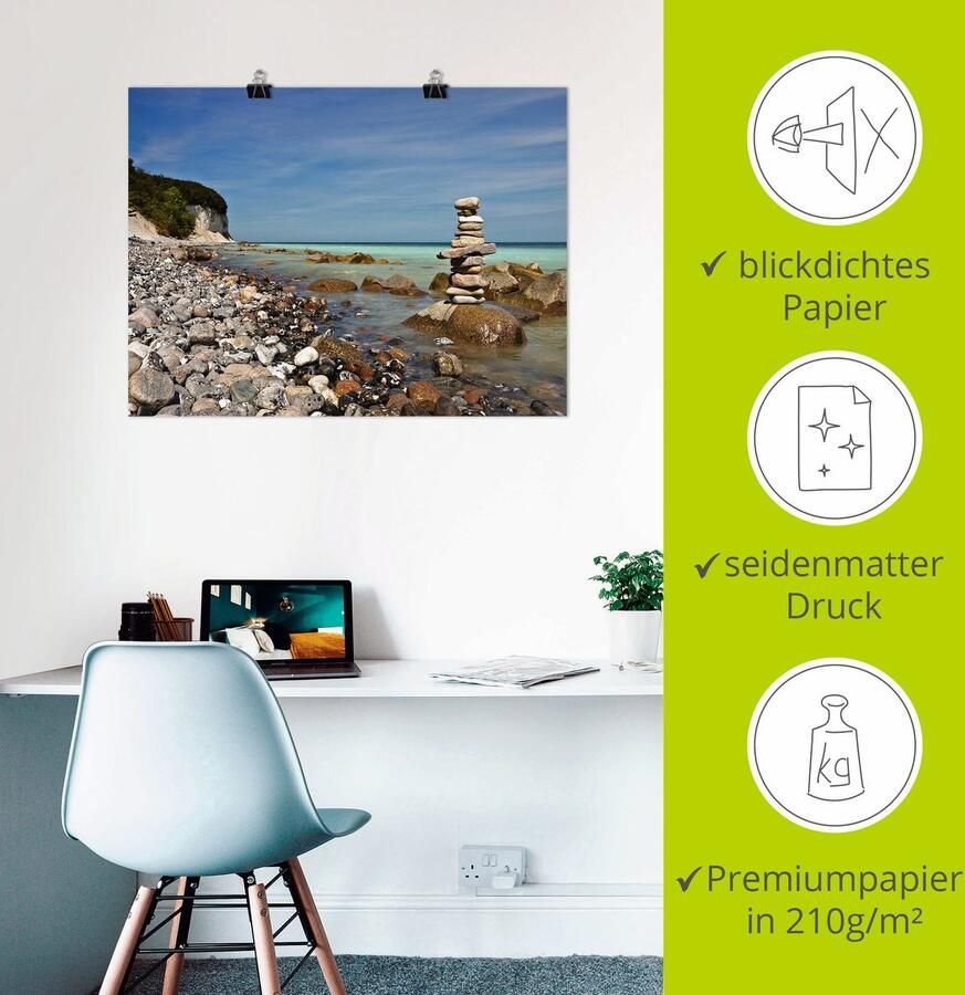 Artland Artprint Aan de Oostzeekust op Rügen als artprint op linnen poster muursticker in verschillende maten - Foto 2