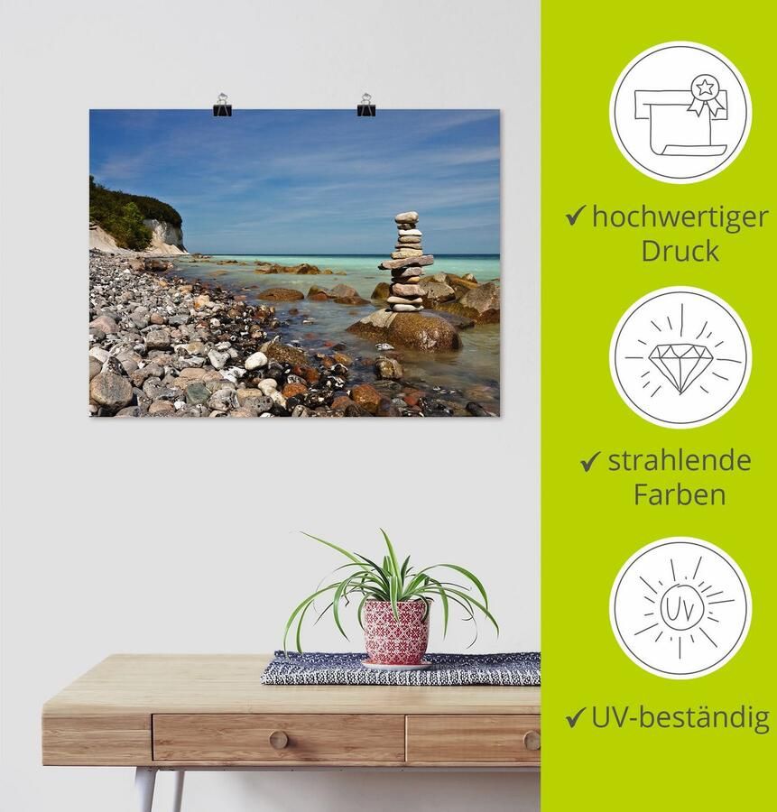 Artland Artprint Aan de Oostzeekust op Rügen als artprint op linnen poster muursticker in verschillende maten - Foto 3