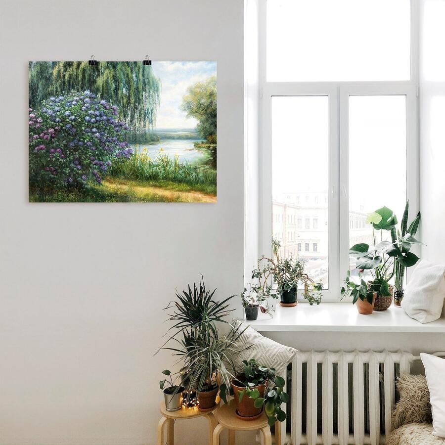 Artland Artprint Aan het meer als artprint op linnen poster in verschillende formaten maten - Foto 3