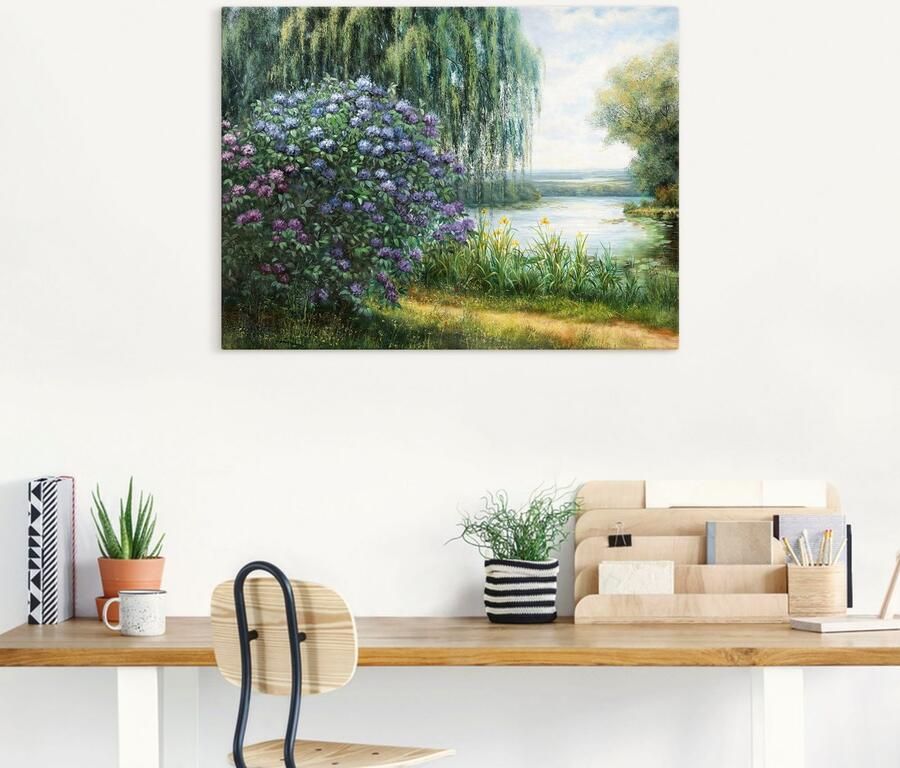 Artland Artprint Aan het meer als artprint op linnen poster in verschillende formaten maten - Foto 4