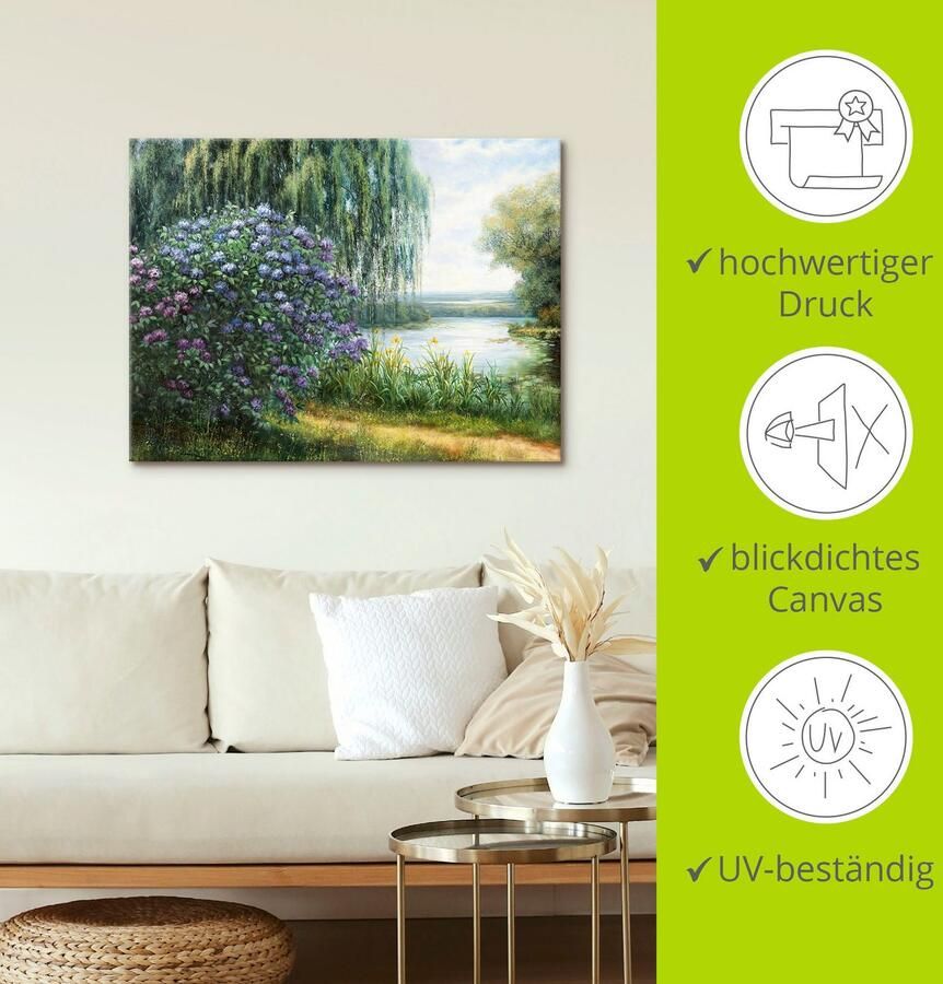 Artland Artprint Aan het meer als artprint op linnen poster in verschillende formaten maten - Foto 3