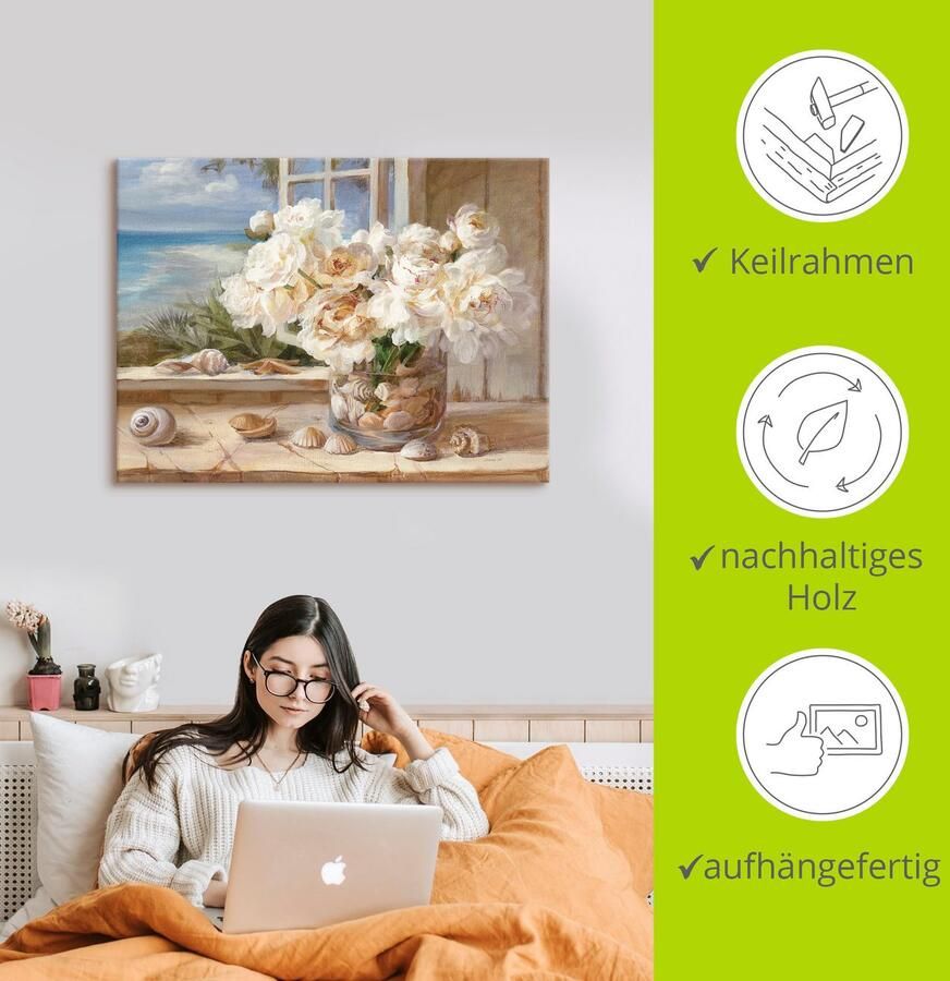 Artland Artprint Aan het meer als artprint op linnen poster muursticker in verschillende maten - Foto 2