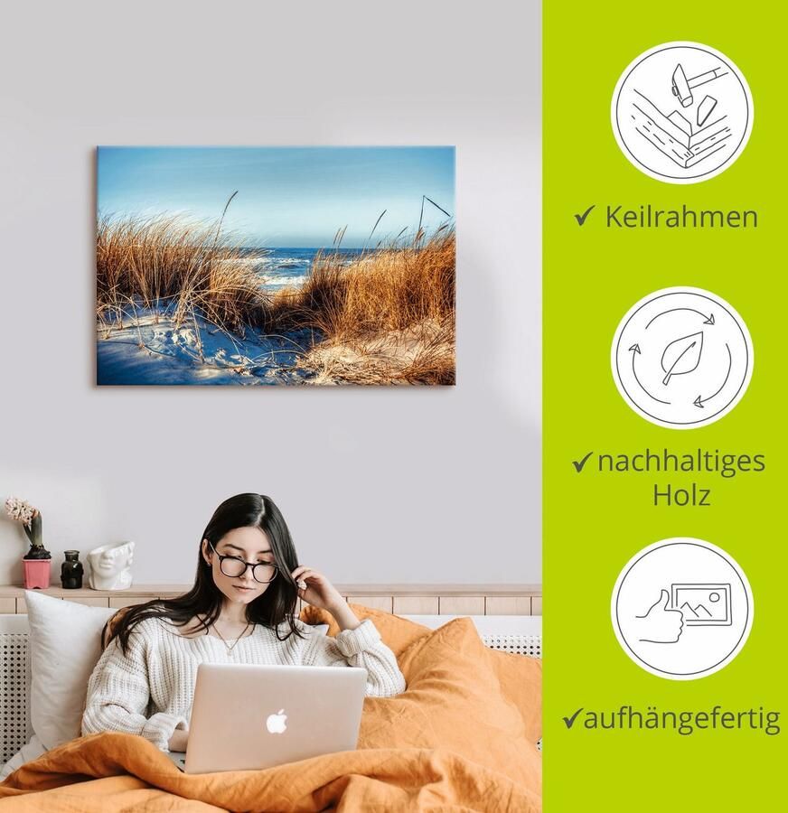 Artland Artprint Aan het strand als artprint op linnen poster in verschillende formaten maten