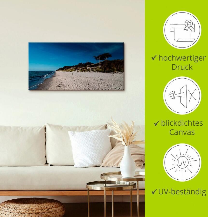 Artland Artprint Aan het Weststrand- Oostzee Darss als artprint op linnen in verschillende maten - Foto 3