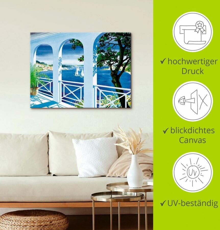 Artland Artprint Aanzicht met tulpen als artprint op linnen muursticker in verschillende maten - Foto 2