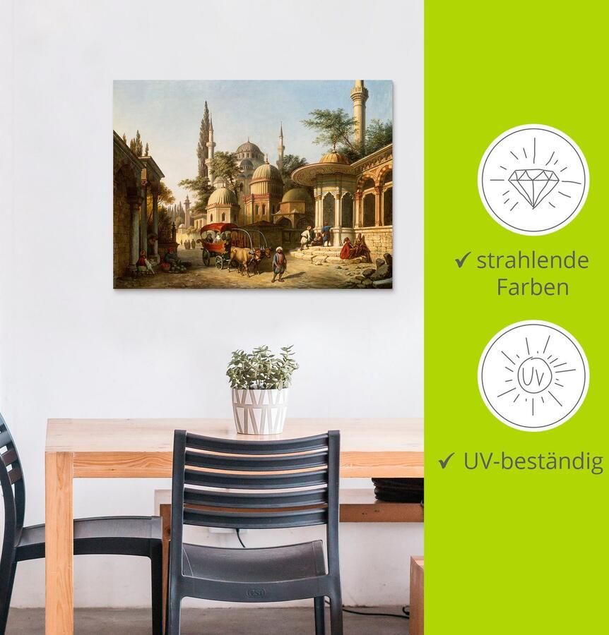 Artland Artprint Aanzicht van een moskee in Istanbul als artprint van aluminium artprint voor buiten artprint op linnen poster in verschillende maten. maten - Foto 3