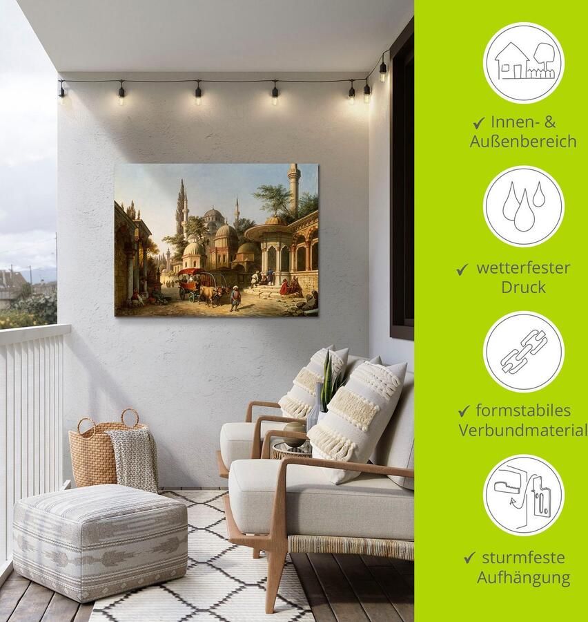 Artland Artprint Aanzicht van een moskee in Istanbul als artprint van aluminium artprint voor buiten artprint op linnen poster in verschillende maten. maten - Foto 4