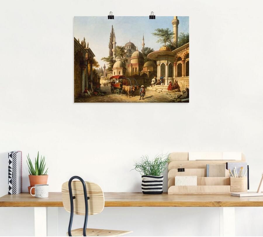 Artland Artprint Aanzicht van een moskee in Istanbul als artprint van aluminium artprint voor buiten artprint op linnen poster in verschillende maten. maten - Foto 5
