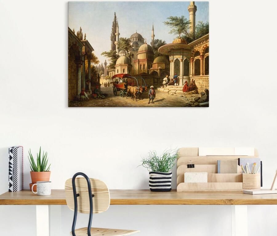 Artland Artprint Aanzicht van een moskee in Istanbul als artprint van aluminium artprint voor buiten artprint op linnen poster in verschillende maten. maten - Foto 4