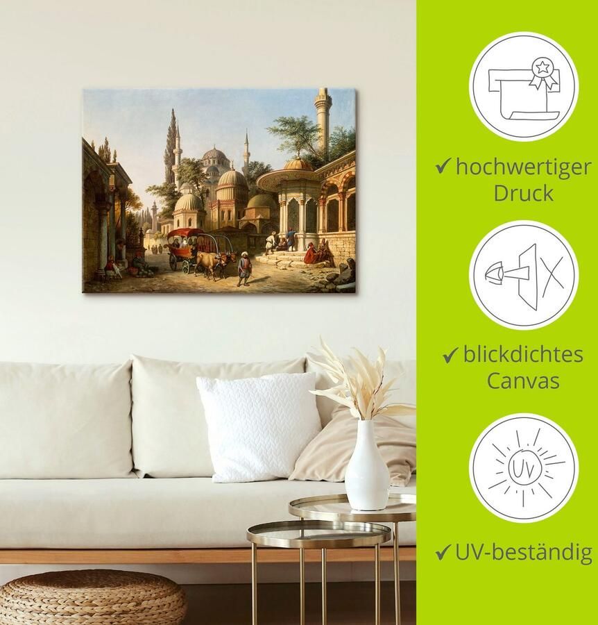 Artland Artprint Aanzicht van een moskee in Istanbul als artprint van aluminium artprint voor buiten artprint op linnen poster in verschillende maten. maten - Foto 3