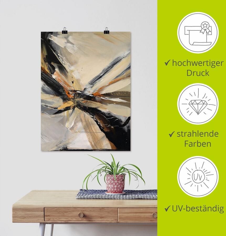 Artland Artprint Abstract III als artprint op linnen poster in verschillende formaten maten - Foto 3