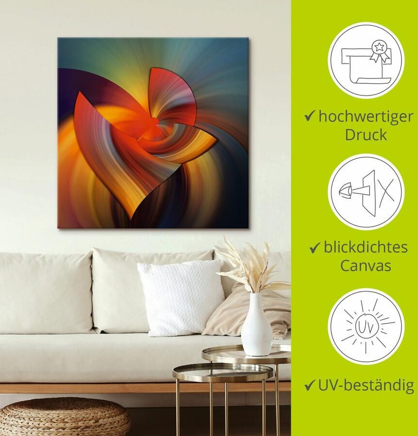 Artland Artprint Abstract in multicolour als artprint op linnen poster muursticker in verschillende maten - Foto 3