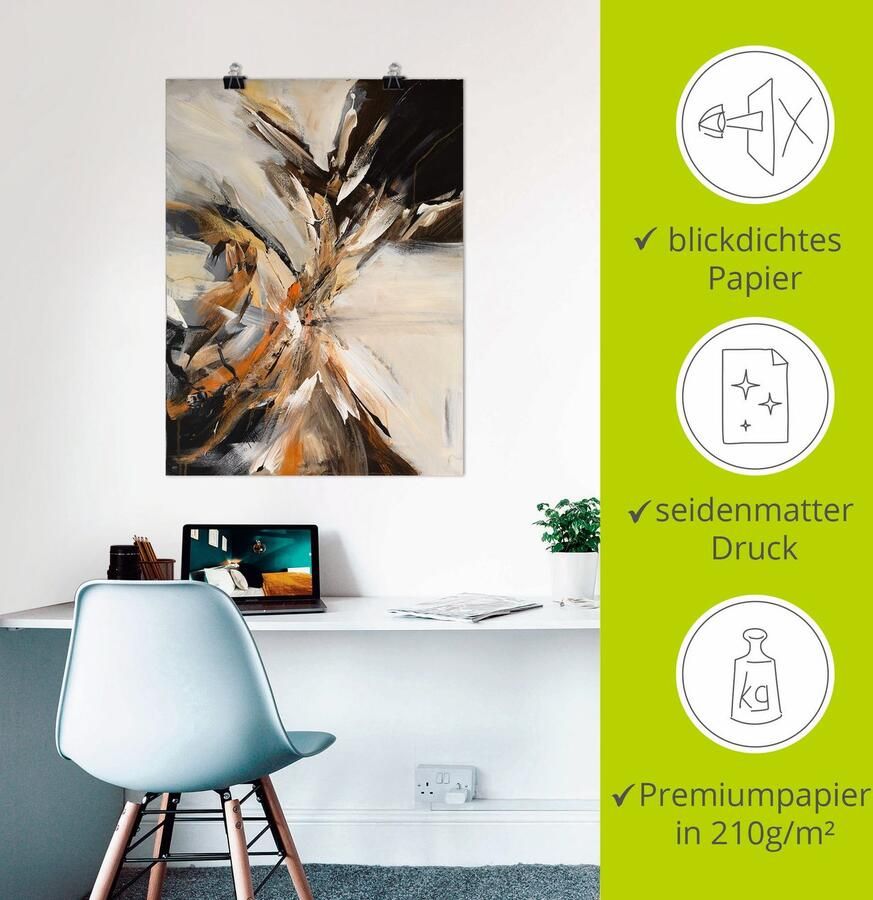 Artland Artprint Abstract IV als artprint op linnen poster in verschillende formaten maten - Foto 2