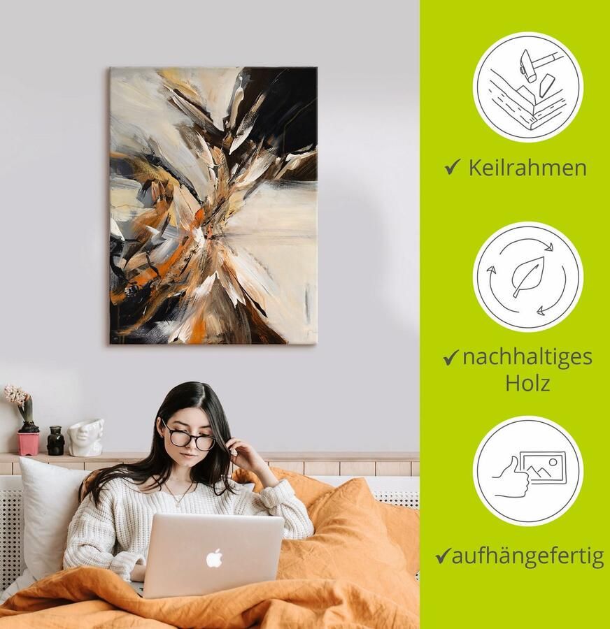 Artland Artprint Abstract IV als artprint op linnen poster in verschillende formaten maten - Foto 2