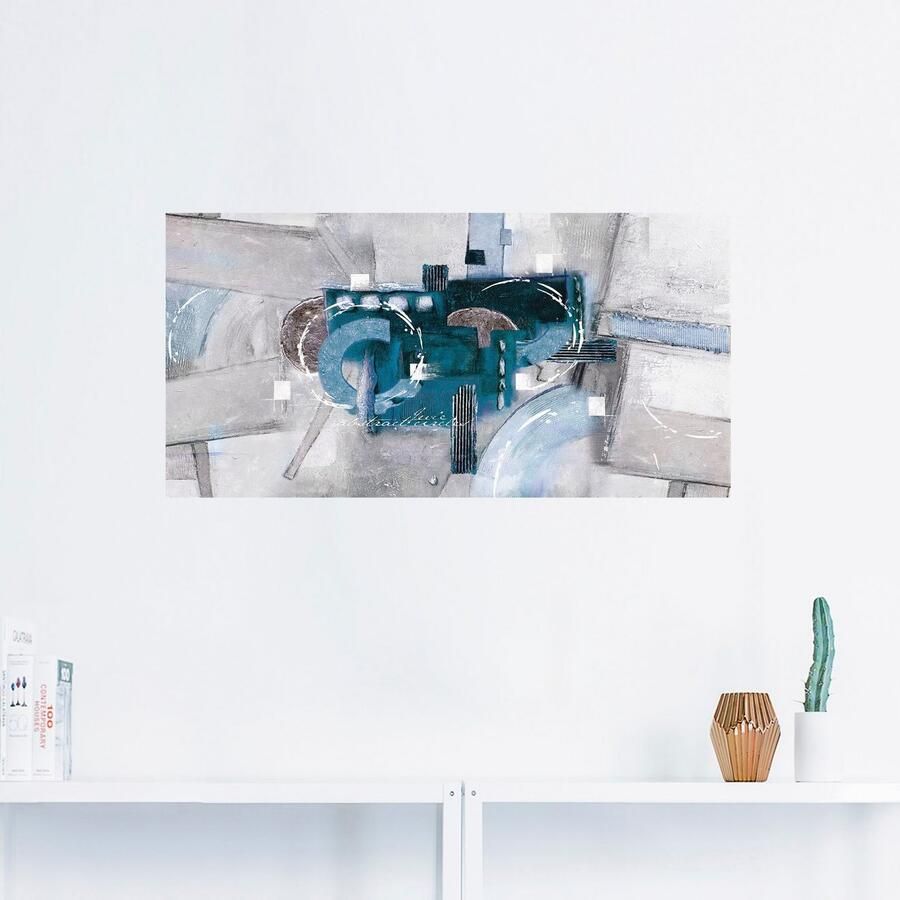 Artland Artprint Abstracte blauwe rondjes als artprint van aluminium artprint voor buiten artprint op linnen poster muursticker - Foto 3