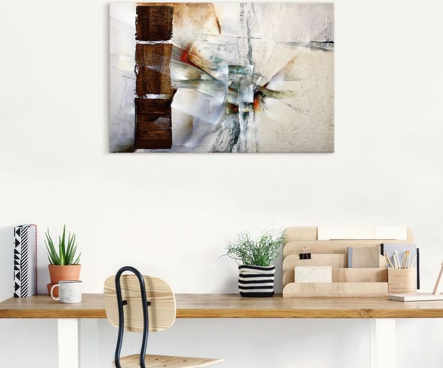 Artland Artprint Abstracte compositie in wit als artprint van aluminium artprint voor buiten artprint op linnen in verschillende maten - Foto 4